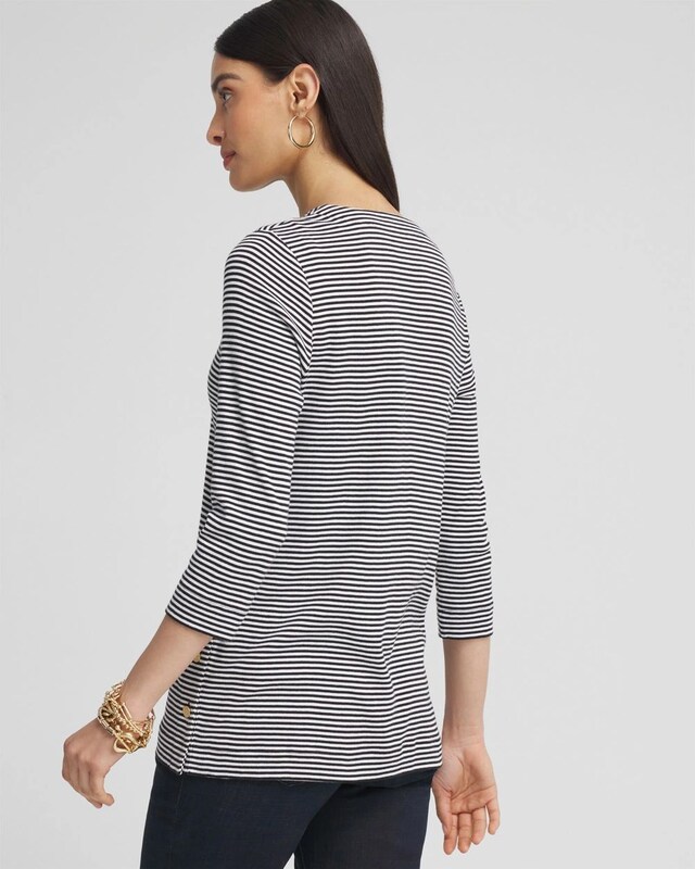 Stripe V-neck Tunic - image 3